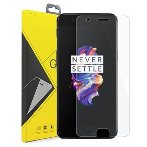 Clear Tempered Glass Screen Protector LCD Films for OnePlus 5