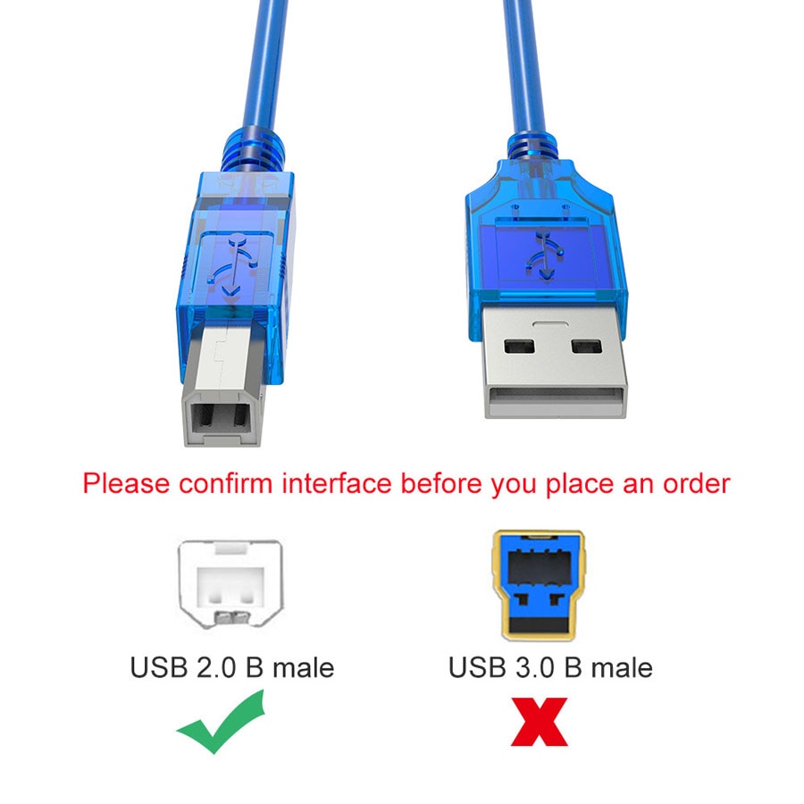 New USB Printer Cable Connectors 3-foot USB 2.0 Cable with USB-A to USB-B Connectors for High-Speed Data Transfer - Image 6