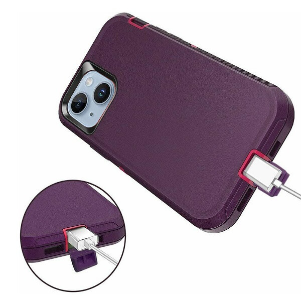 Purple Shockproof Case for Apple iPhone 14: New Built to Withstand Drops and Provide Resilient Protection - Image 3