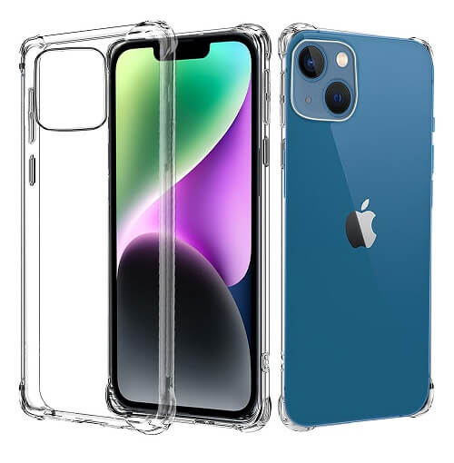 Best Transparent TPU Bumper Shockproof Apple iPhone 14 Clear HD Case cover- Crystal Clear Heavy Duty