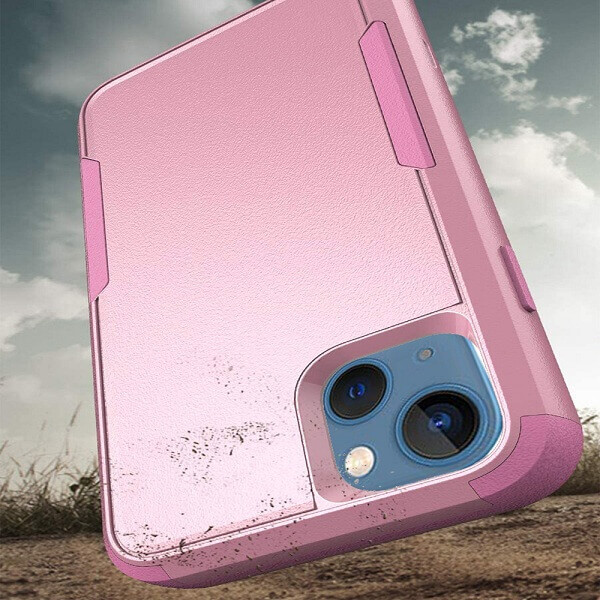 Best 3-in-1 Rose Gold Tough Armor Hybrid Defender Ultimate Protective Cover for Apple iPhone 14 - Image 5