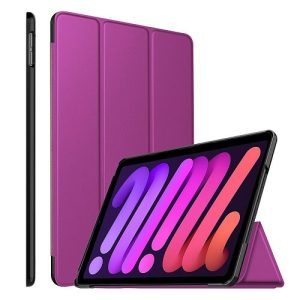 Purple Folio Smart Leather Magnetic Stand Case Cover for Apple iPad Mini 6