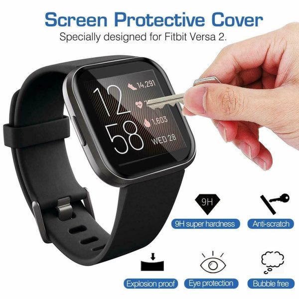 Best Fitbit Versa 2 Screen Protector Full coverage Glass Screen Protector - Image 8