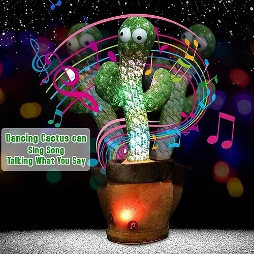 Best Twisting Body Dancing Cactus Baby Toy Repeat What You Said 120 English Songs - Image 4