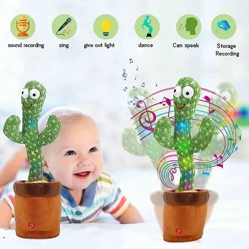 Best Twisting Body Dancing Cactus Baby Toy Repeat What You Said 120 English Songs - Image 3
