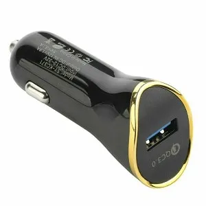 Best Black Qualcomm QC3.0 Fast Charging Car Charger Adapter