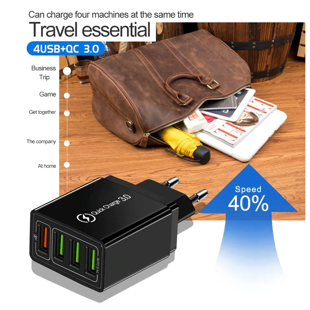 Qualcomm 3.0 quick charge USB Super Fast Charger 3 USB Ports Charging charger - Image 6